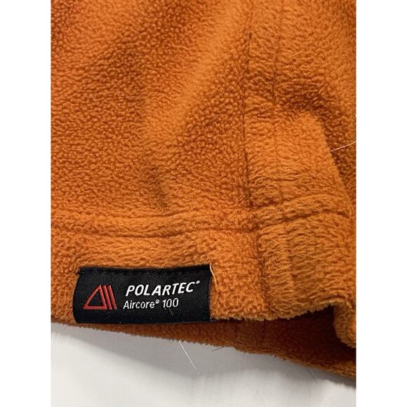 Lands End Quarter Zip Men's Large Pullover Polartec Polyester Orange Fleece - Picture 7 of 7